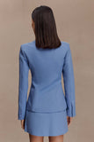 Christel Suiting Fitted Blazer Ocean Blue
