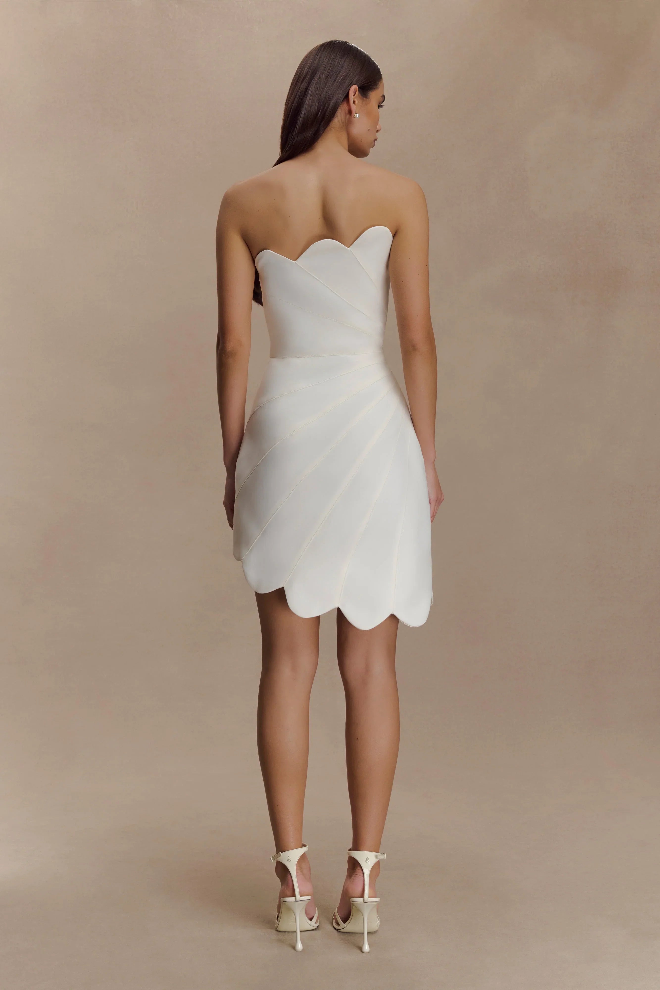 Atenea Satin Mini Dress White