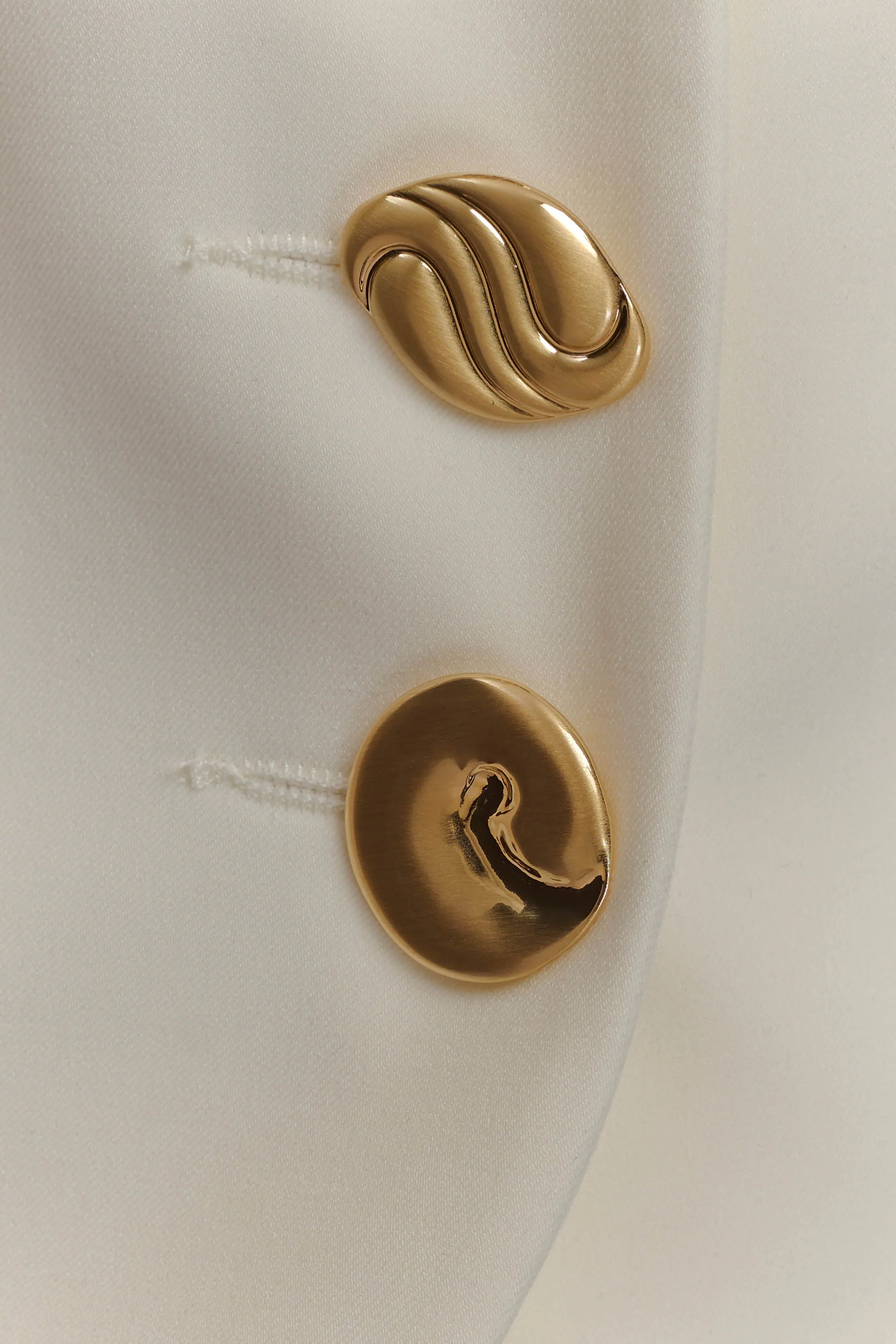 Alix Mixed Button Vest Ivory