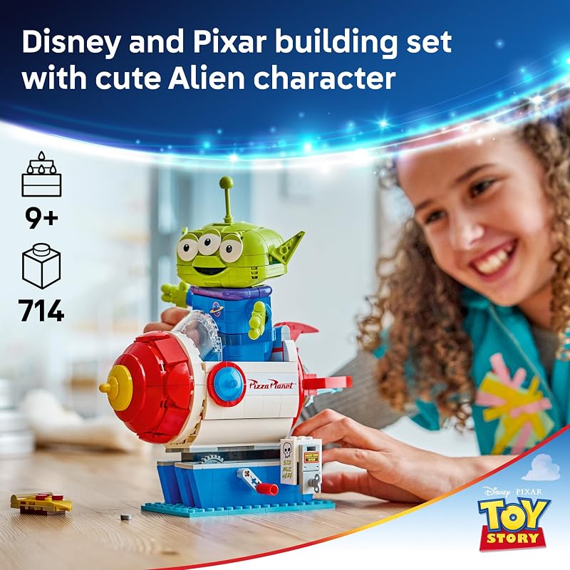 LEGO Disney and Pixar Toy Story Alien with Pizza Planet Rocket Ride Building Toy for Girls Boys Ages 9 Disney Gift Idea Kids Bedroom Decor 43307