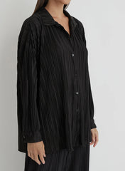 Black Plisse Shirt