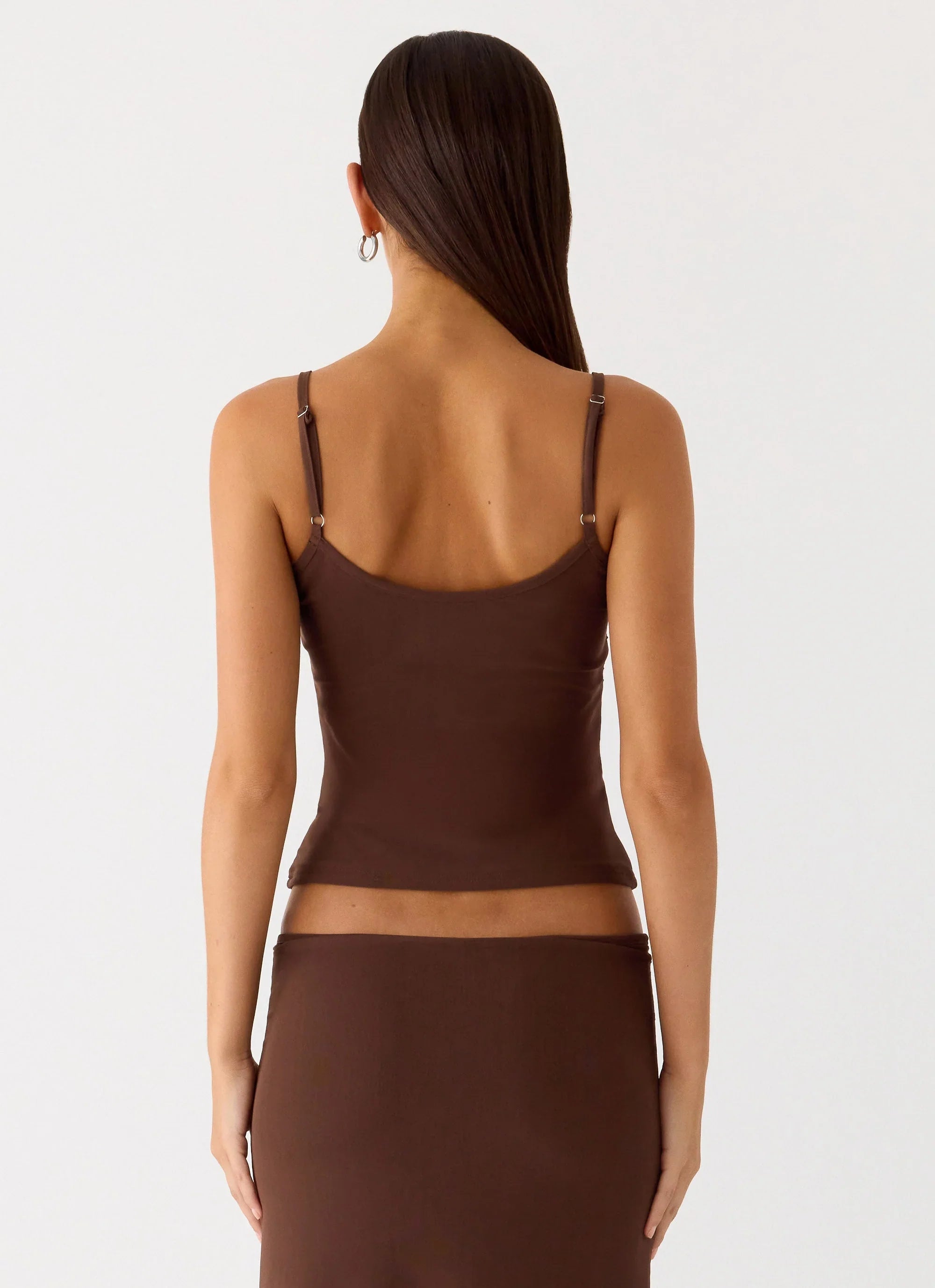 Sweet Sky Beaded Top Chocolate