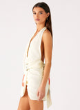 Eleanora Plunge Mini Dress Siena Floral