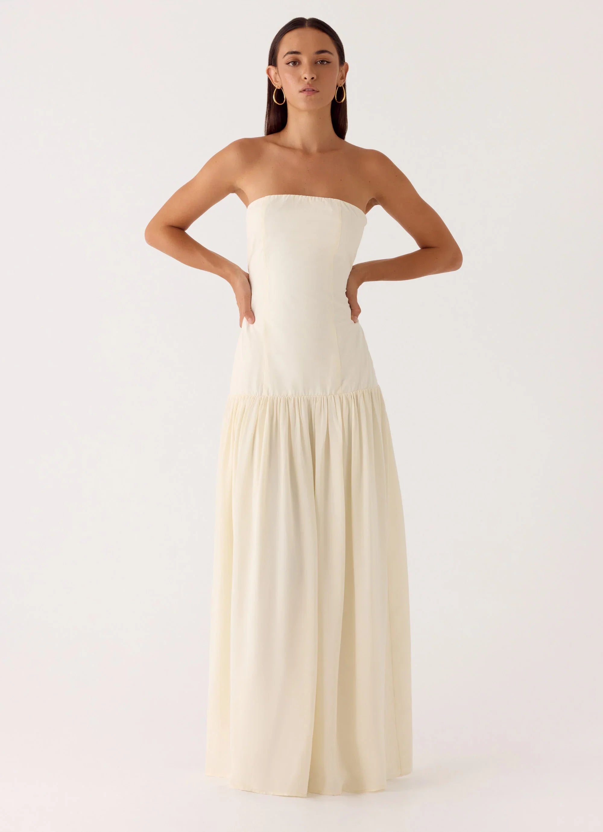 Slowing Tide Maxi Dress Ivory