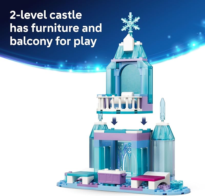 LEGO Disney Frozen Elsas Ice Castle Snow Ride Adventure Building Toy Frozen Toys for Girls Boys Ages 4 Disney Gift for Kids 43281