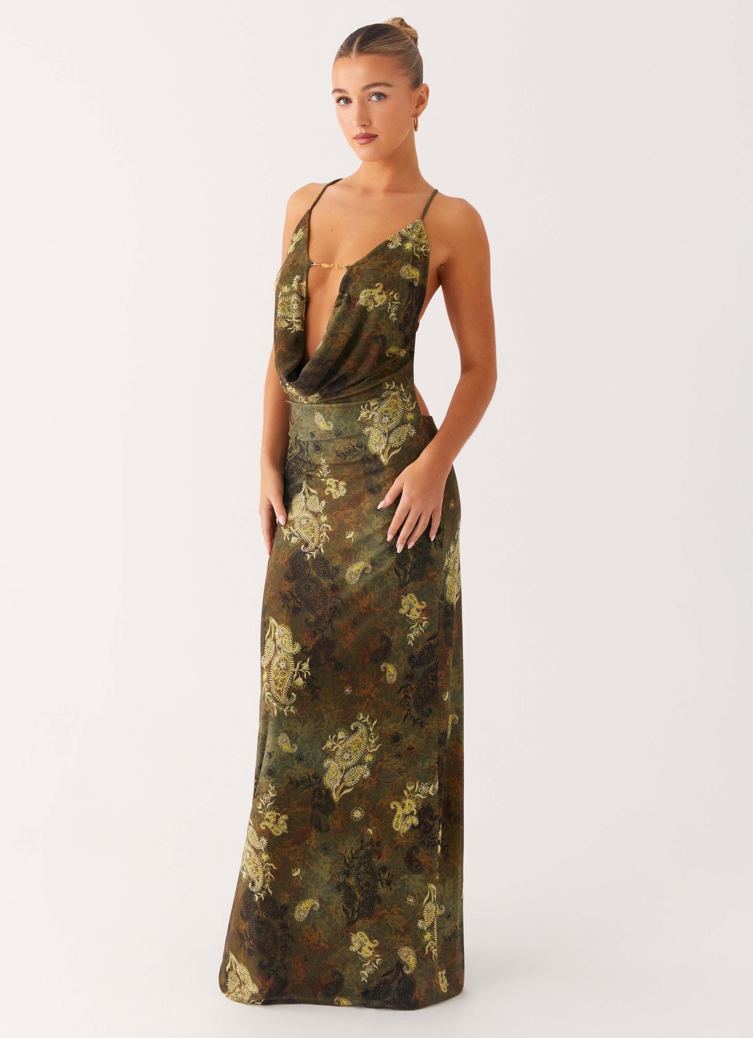 Star Fields Maxi Dress Cyber Floral