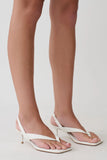 Mai Sling Back Thong Heel White