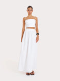 White Cotton Maxi Skirt