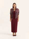 Burgundy Corset Style Dress