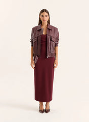 Burgundy Corset Style Dress