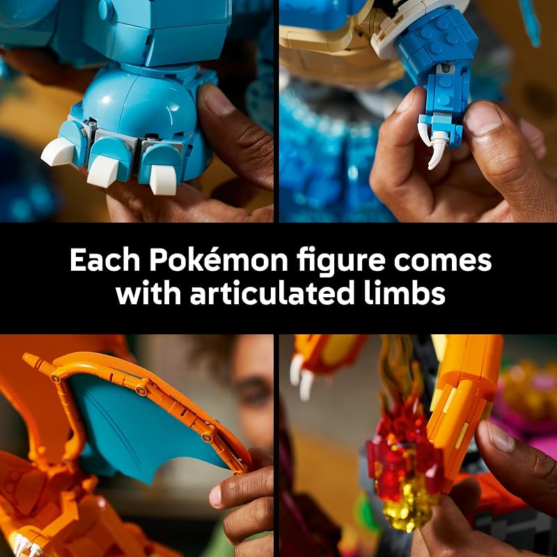 LEGO Pokémon Venusaur Charizard and Blastoise Building Set for Adults Ages 18 Collectible Pokémon Figures Gift Idea for Men Women 72153