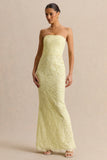 Suzie Lemon Lace Bandeau Maxi Dress