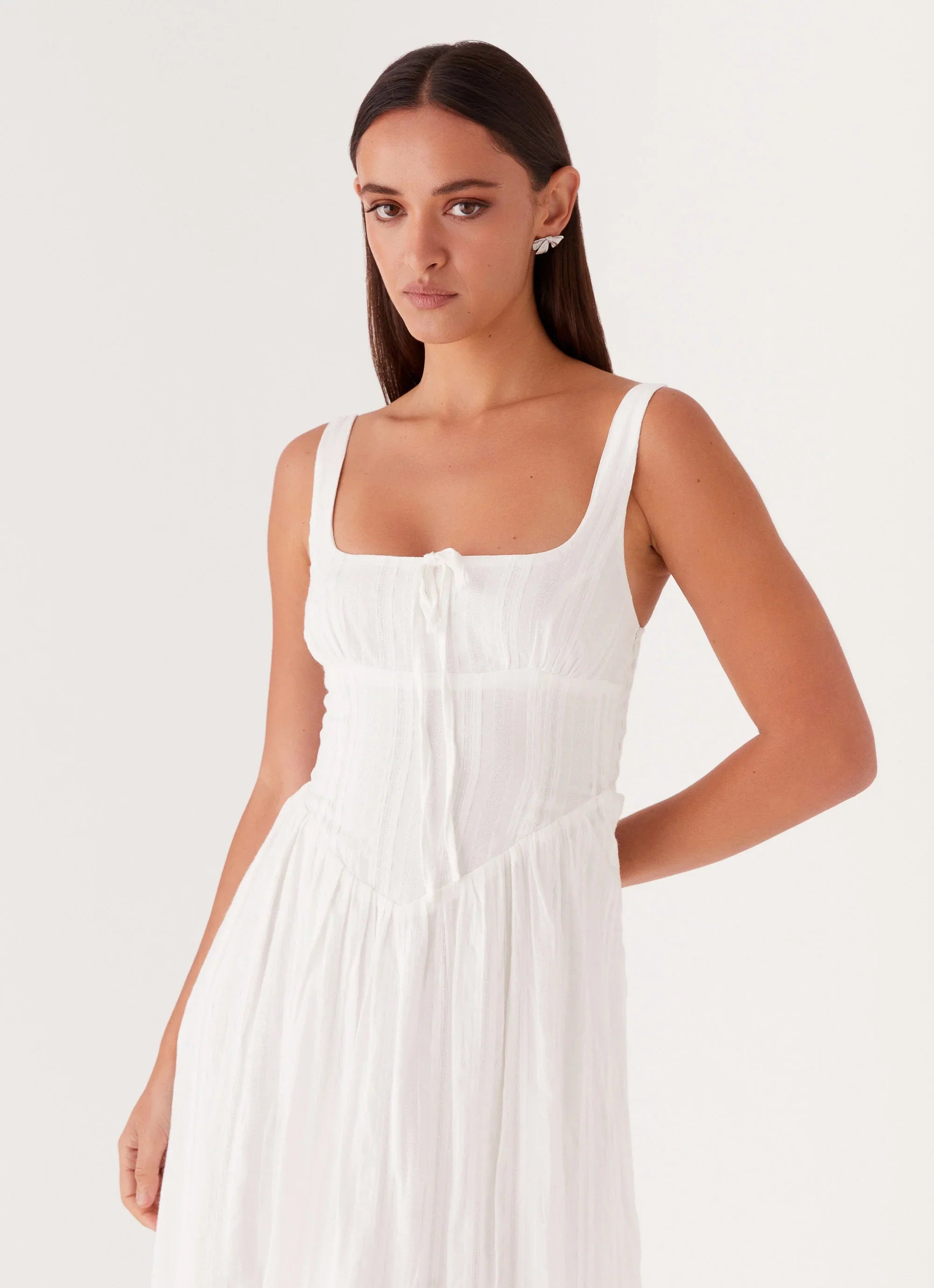 Pascuelle Midi Dress White