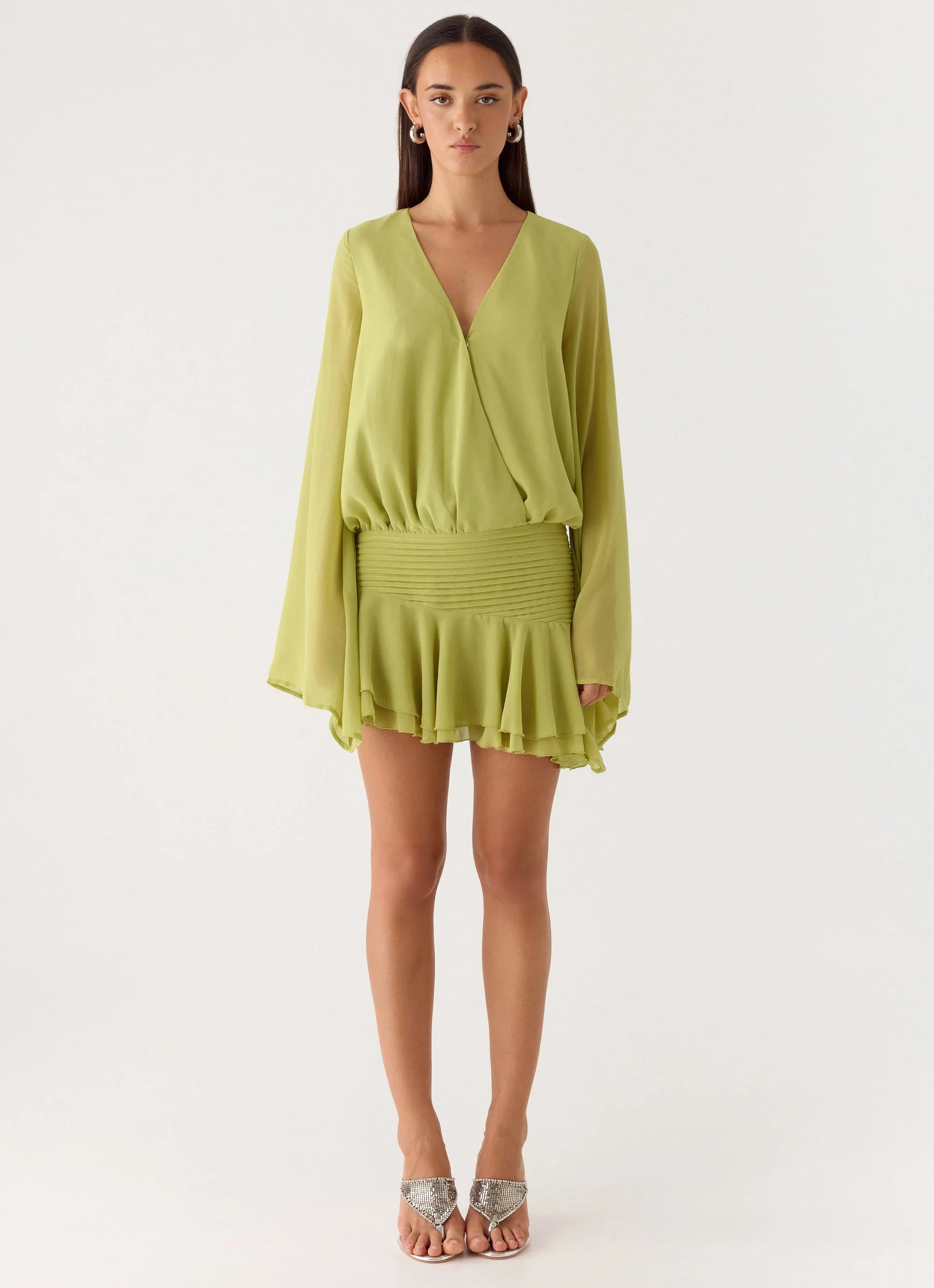 Solo In Soho Mini Dress Lime