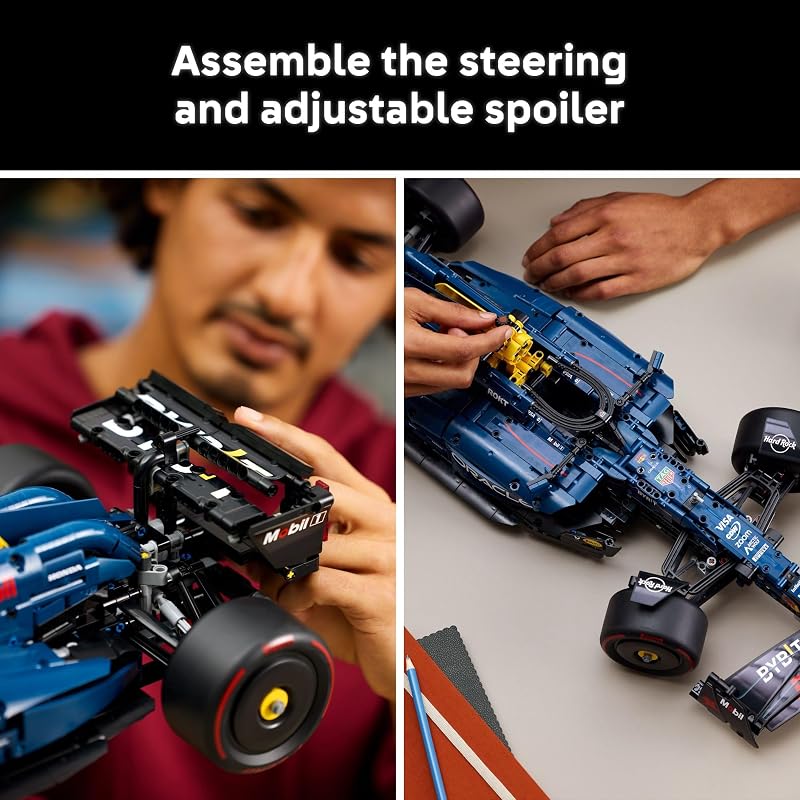 LEGO Technic Oracle Red Bull Racing RB20 F1 Race Car Model Kit Building Set for Adults Ages 18 with Realistic Features Gift for Birthdays 42206
