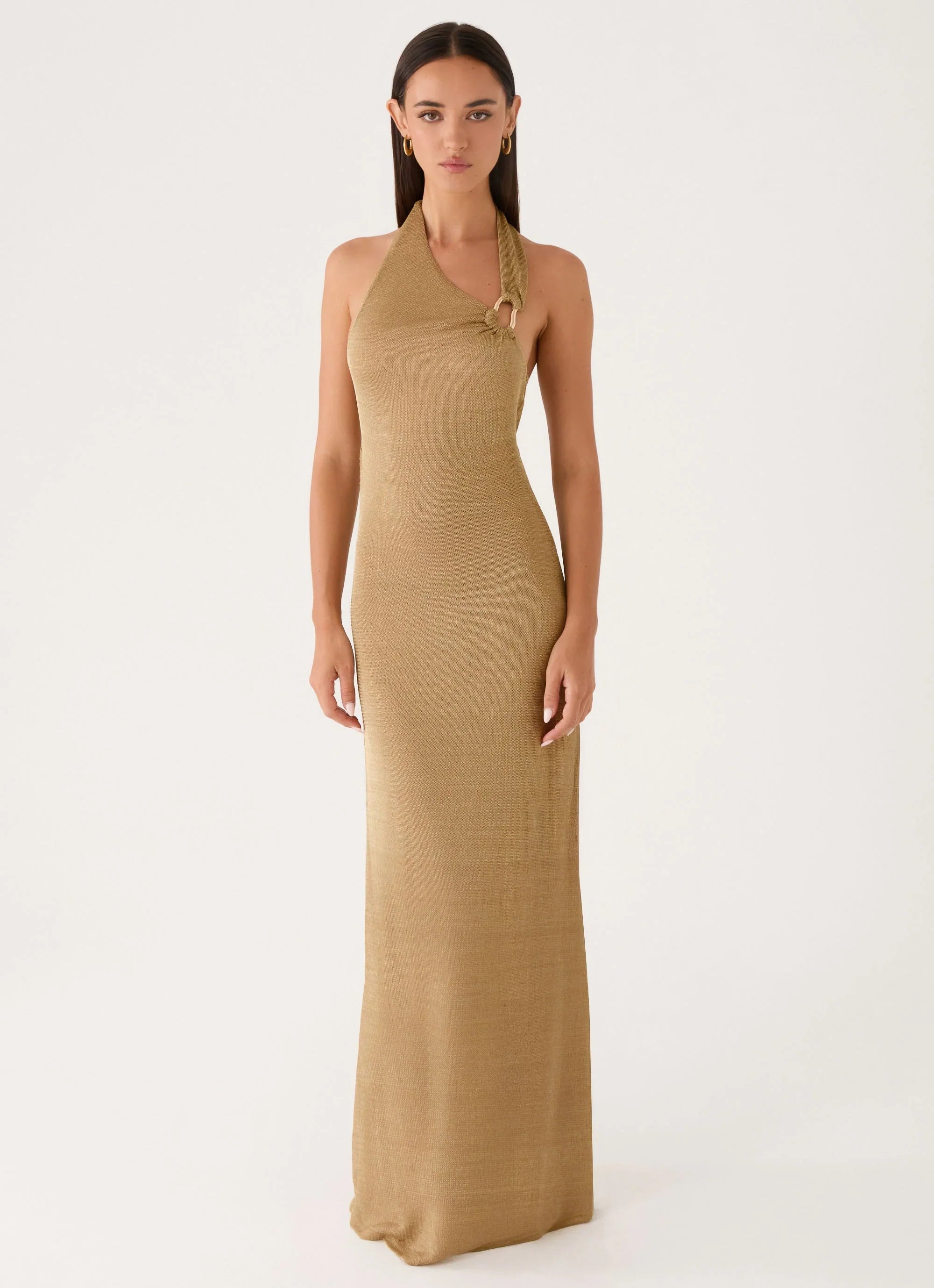 Cassira Shimmer Maxi Dress Shimmer Gold