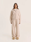 Oatmeal 4th Wide Leg Branded Joggers