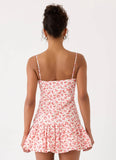 Loulette Mini Dress Porcelain Rose