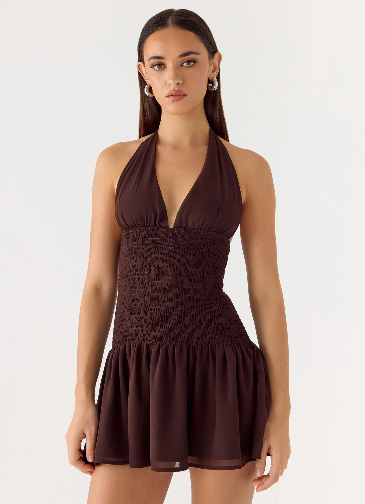 Holden Mini Dress Chocolate