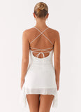 Axel Beaded Mini Dress White