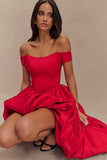 Amelia Bubble Maxi Dress Ruby Red