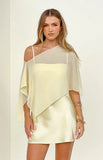 Chelsea Yellow Sheer Chiffon Cape
