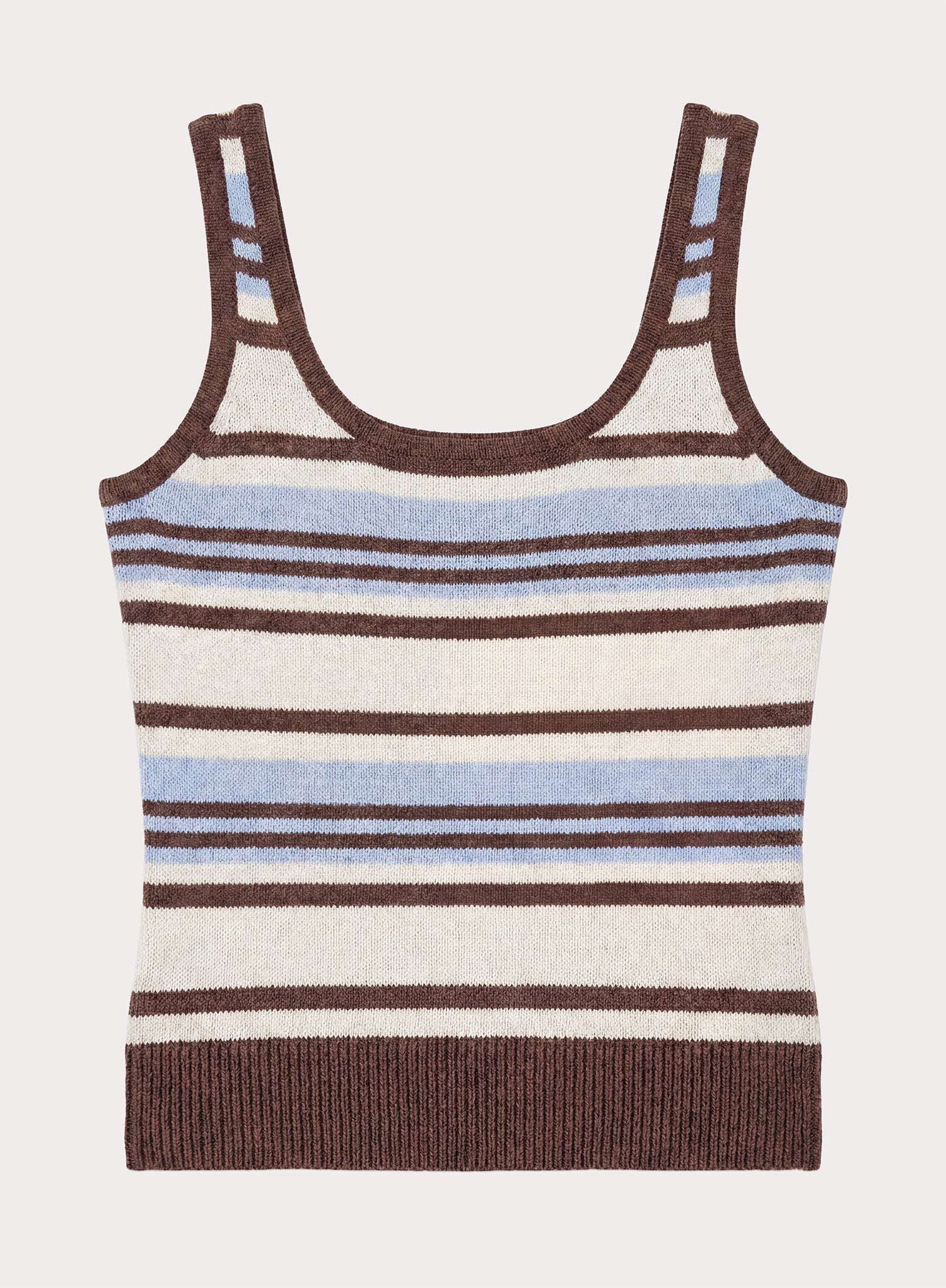 Chocolate Stripe Knitted Vest Top