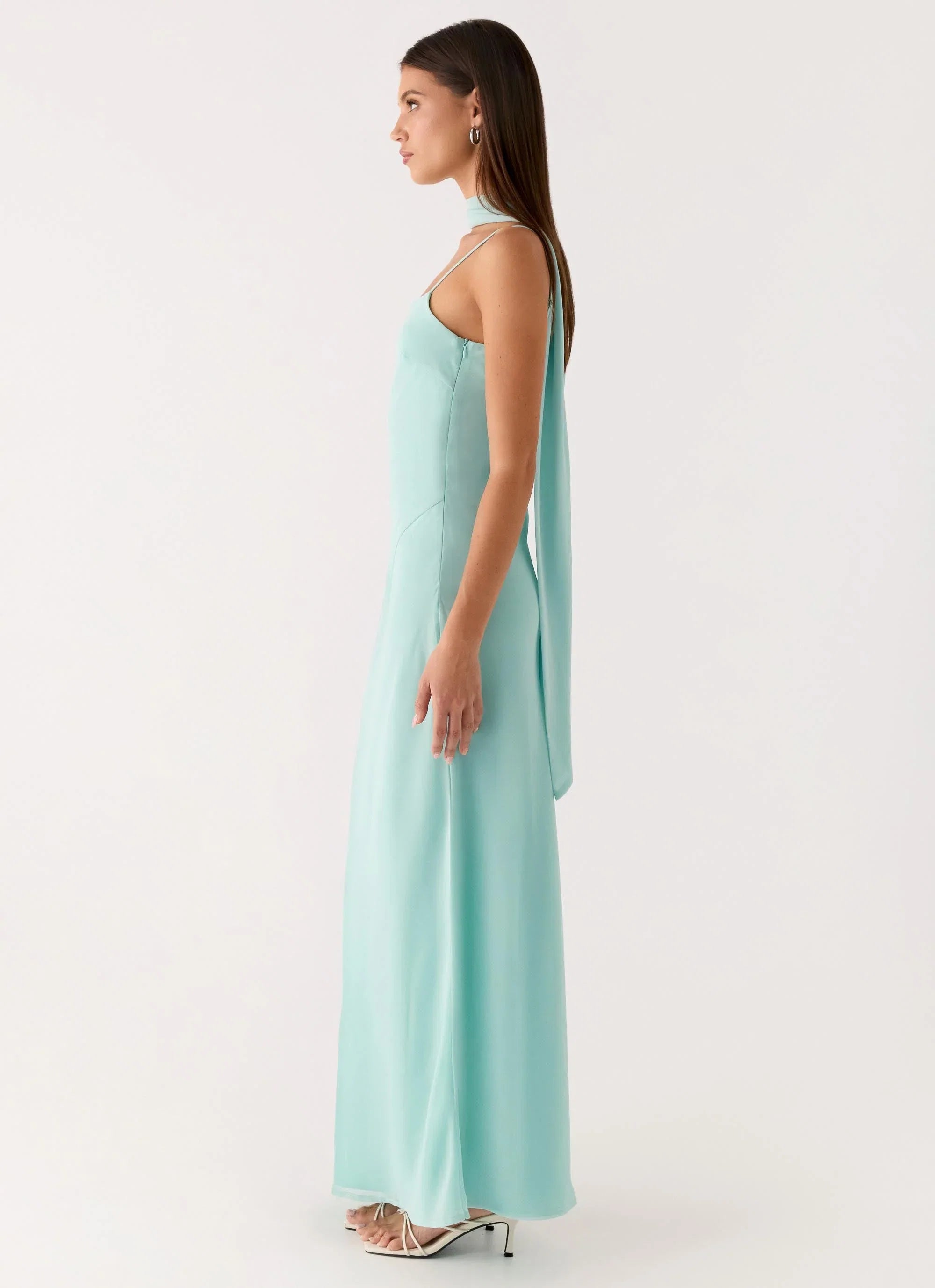 Eternelle Square Neck Maxi Dress Teal