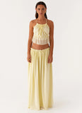 Zaya Backless Top Yellow