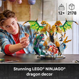 LEGO NINJAGO Ultra Dragon Battle 71872 Collectible Building Toy for Boys Girls Ages 12 Display Set for Bedroom or Desk 4 Minifigures 2178 pieces Gift Ideas