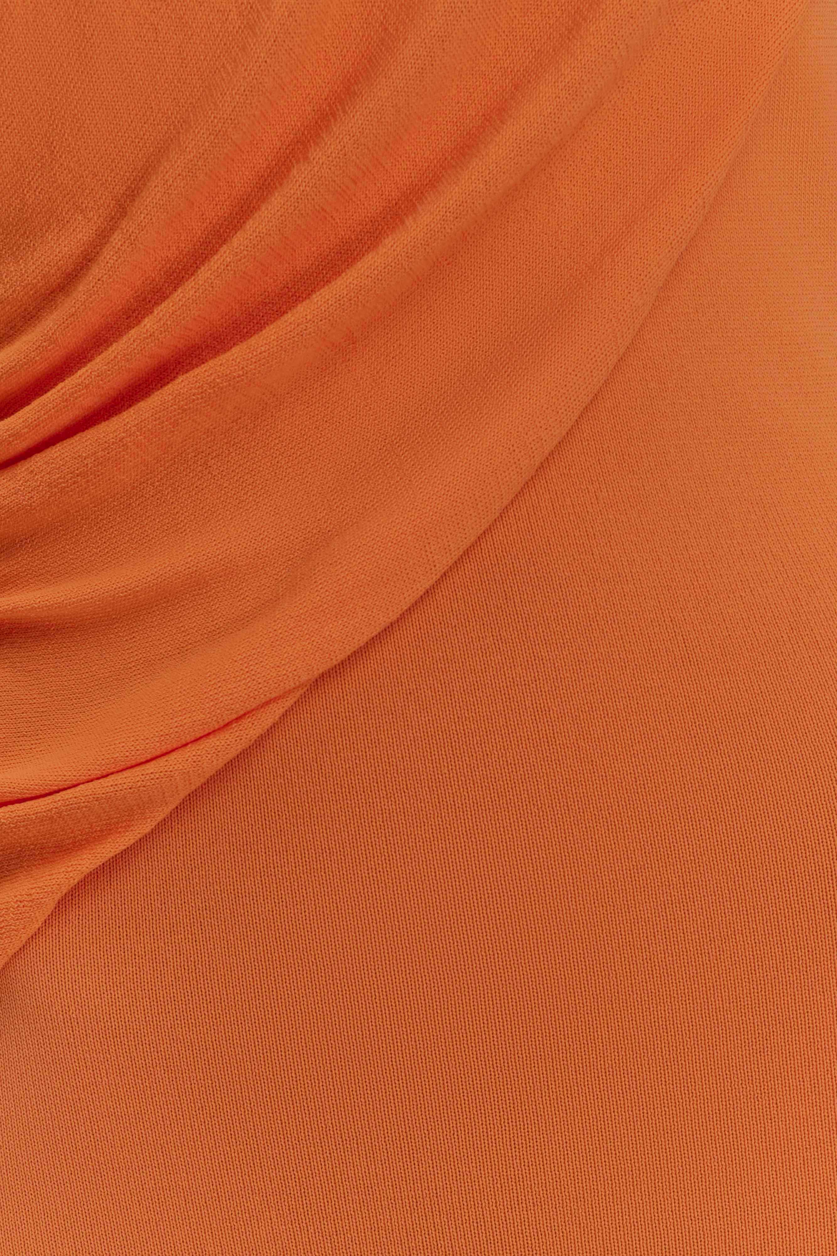Elma Halter Knit Maxi Dress Orange