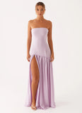 Eden Strapless Maxi Dress Lilac