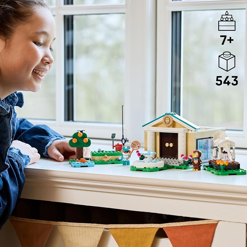 LEGO Animal Crossing Blatherss Museum Collection Building Toy Pretend Play Set W 2 Toy Minifigures for Girls Boys Ages 7 Building Blocks for Kids Gift Idea for Birthdays Gamers 77056