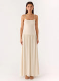 Ali Linen Maxi Dress Oatmeal