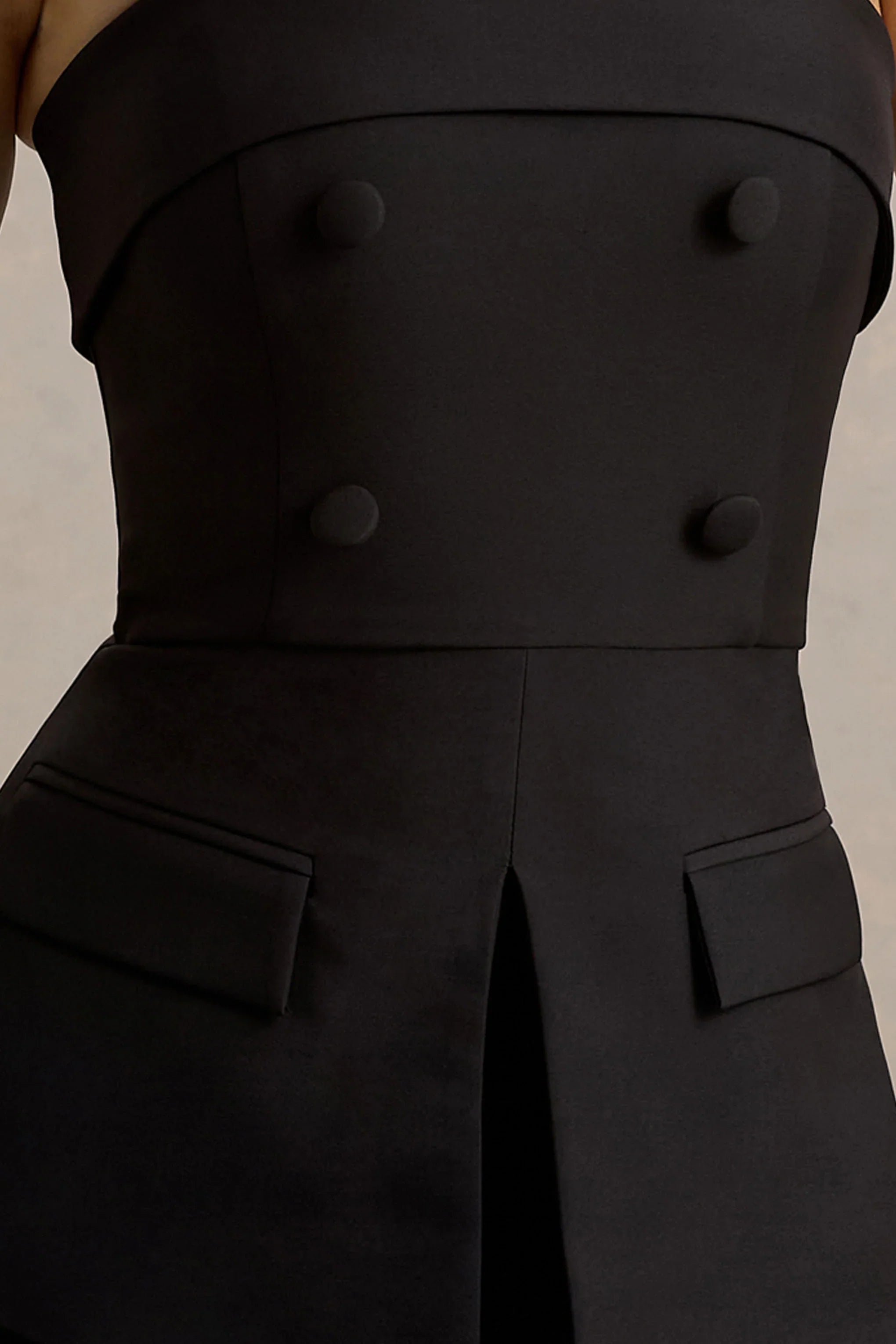 Noemi Black Bandeau Tailored Jumpsuit