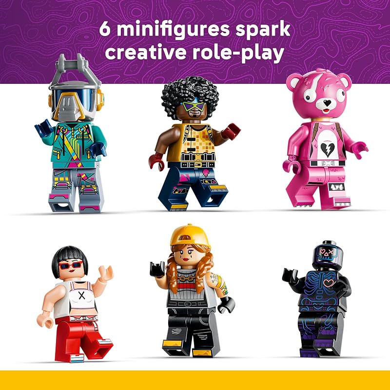 LEGO Fortnite Rave Cave 77082 Building Toy Boys Girls Ages 12 Display Play Model for Fans W 6 Minifigures 1963 pieces Gift for Gamers