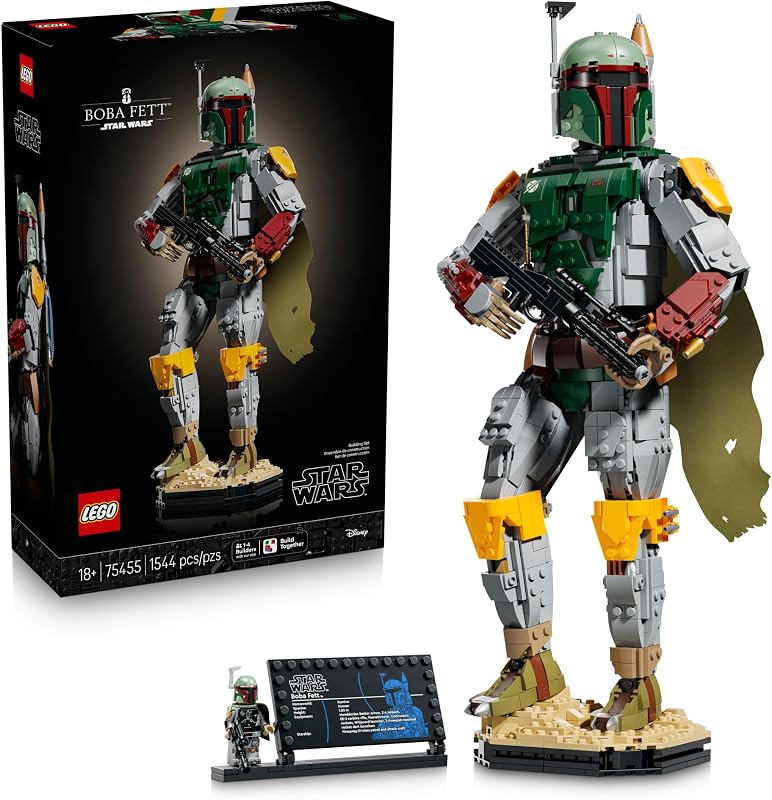 LEGO Star Wars Boba Fett 75455 Collectible Building Sets for Adults Ages 18 Movie Display for Bedroom or Book Shelf 1544 pieces Gift for Fans
