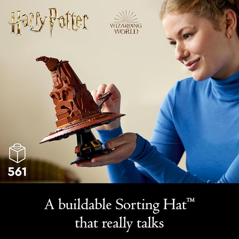 LEGO Harry Potter Talking Sorting Hat W 31 Voices Harry Potter Building Set Gift Idea for Adults Women Men 18 76429