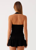 Vegas Nights Halter Neck Top Black