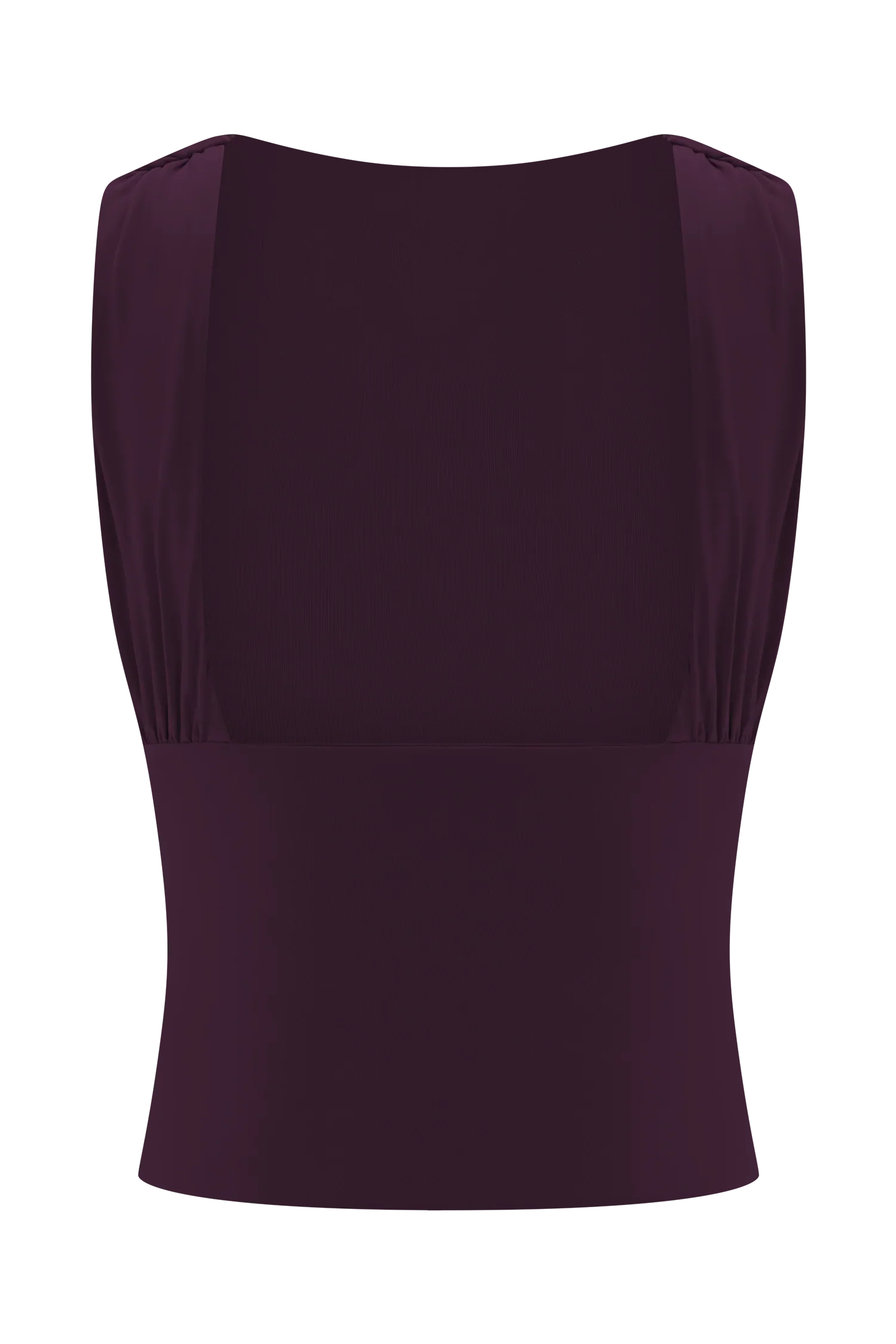 Erina Slinky Open Back Top Aubergine