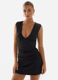 Cherry Sky Mini Dress Black