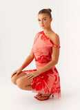 Wade Mini Dress Sicily Sunsets Print