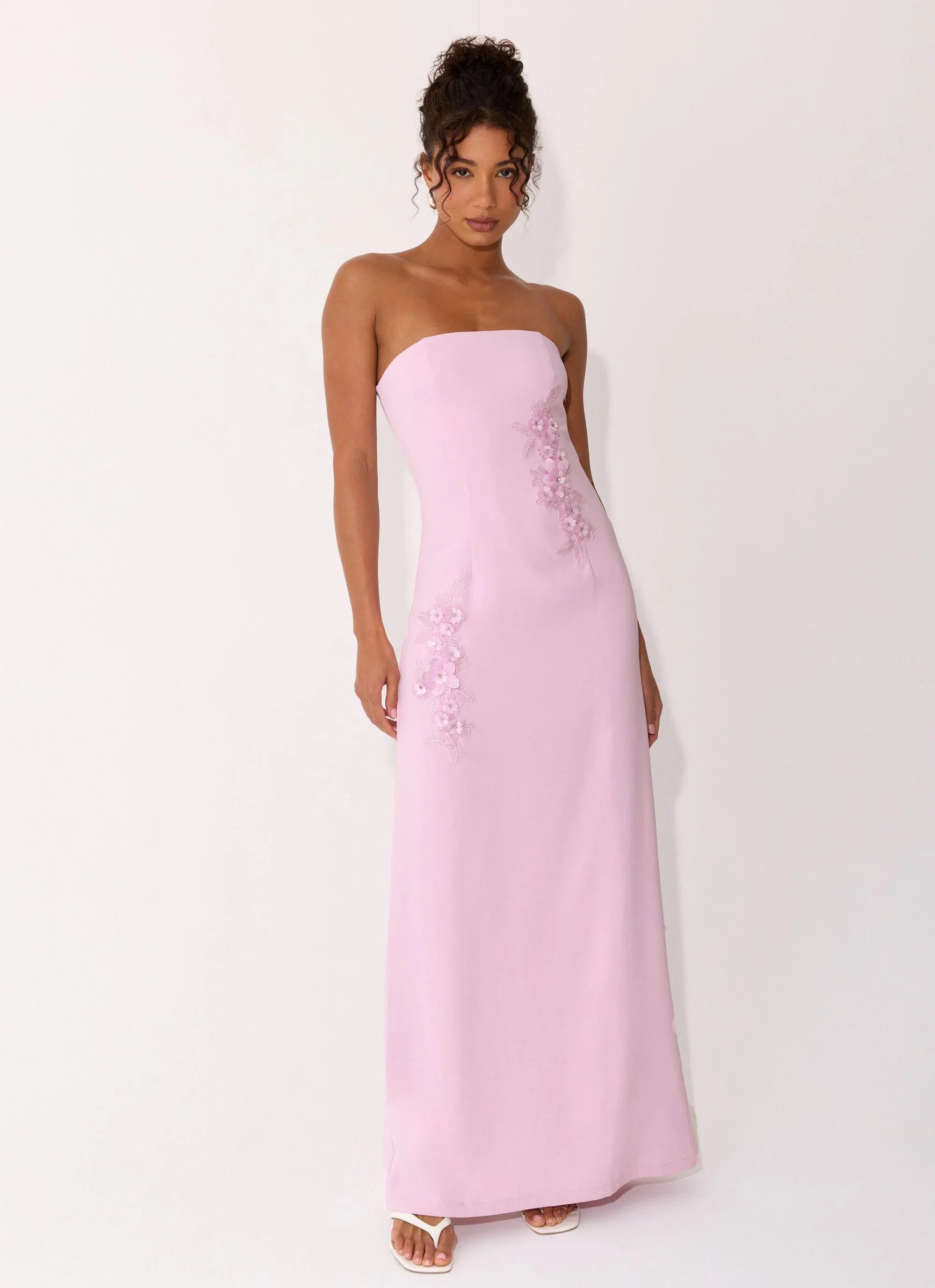 Monelise Strapless Maxi Dress Pink