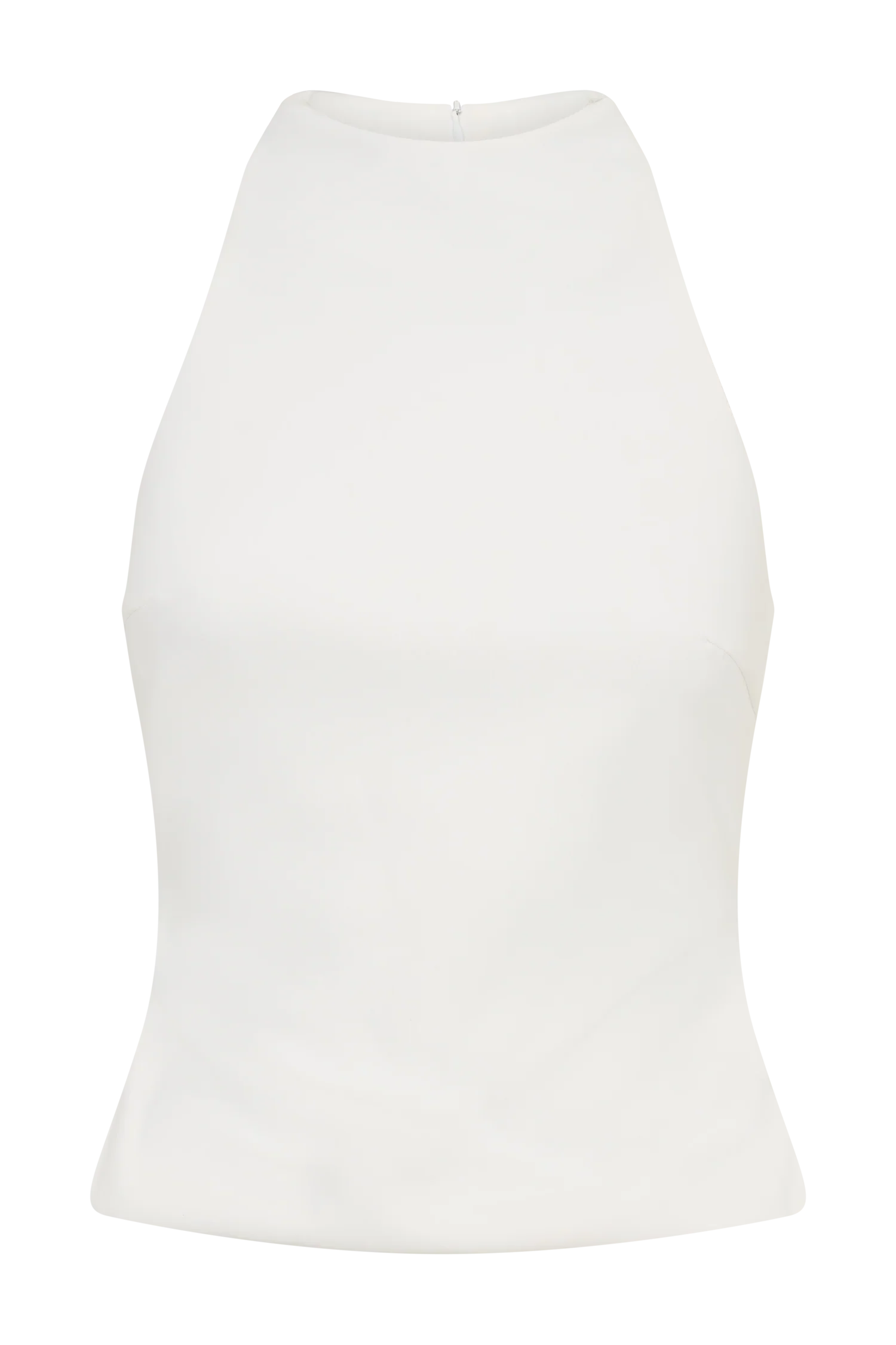 Portia Scuba Sleeveless Top White