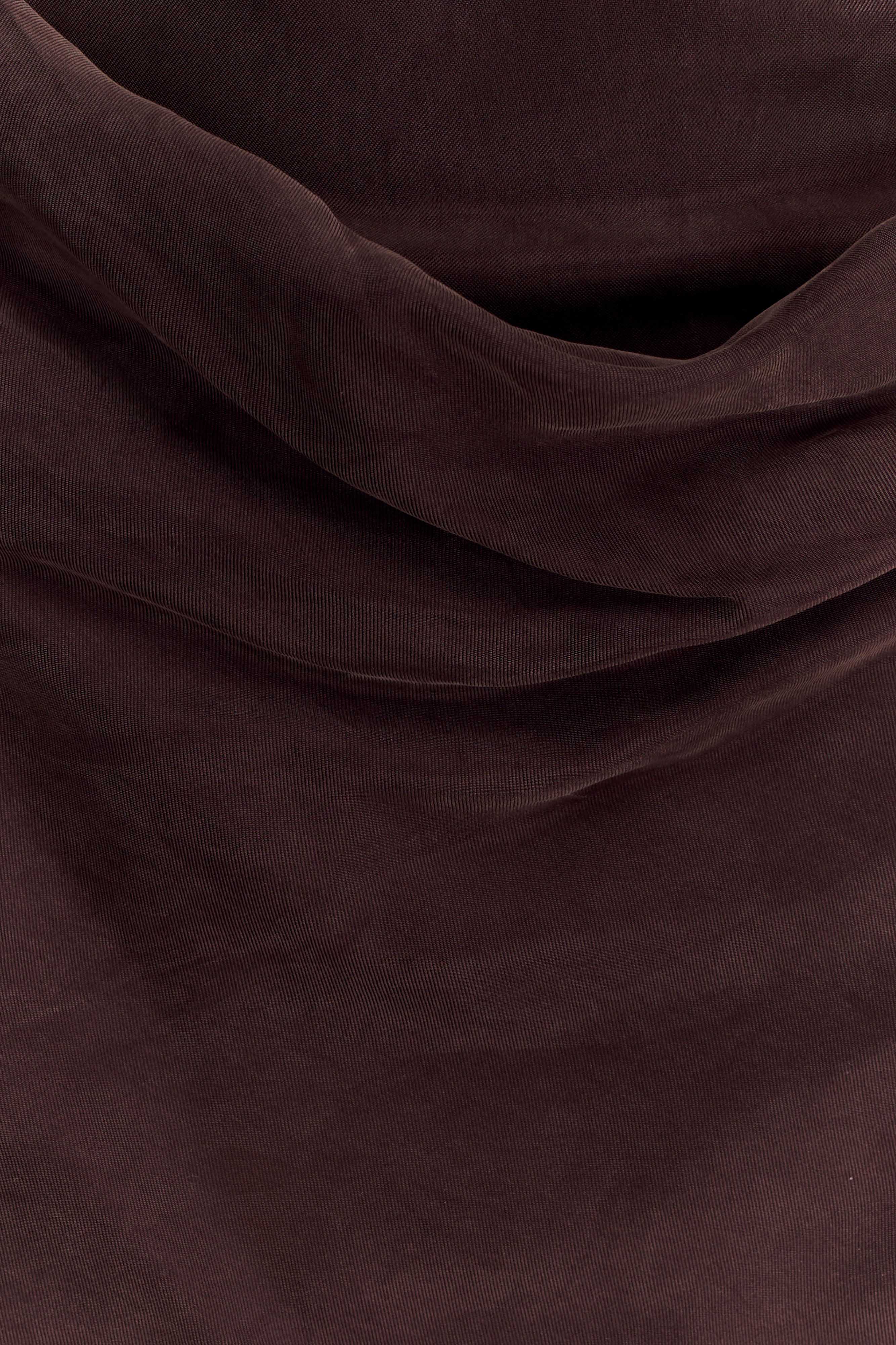 Bexley Draped Mini Dress Dark Chocolate