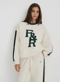 Cream FR Branded Relaxed Oversized Sweatshirt