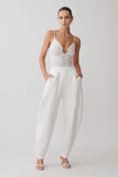 Jasper Sheer Plunge Lace Bodysuit Ivory