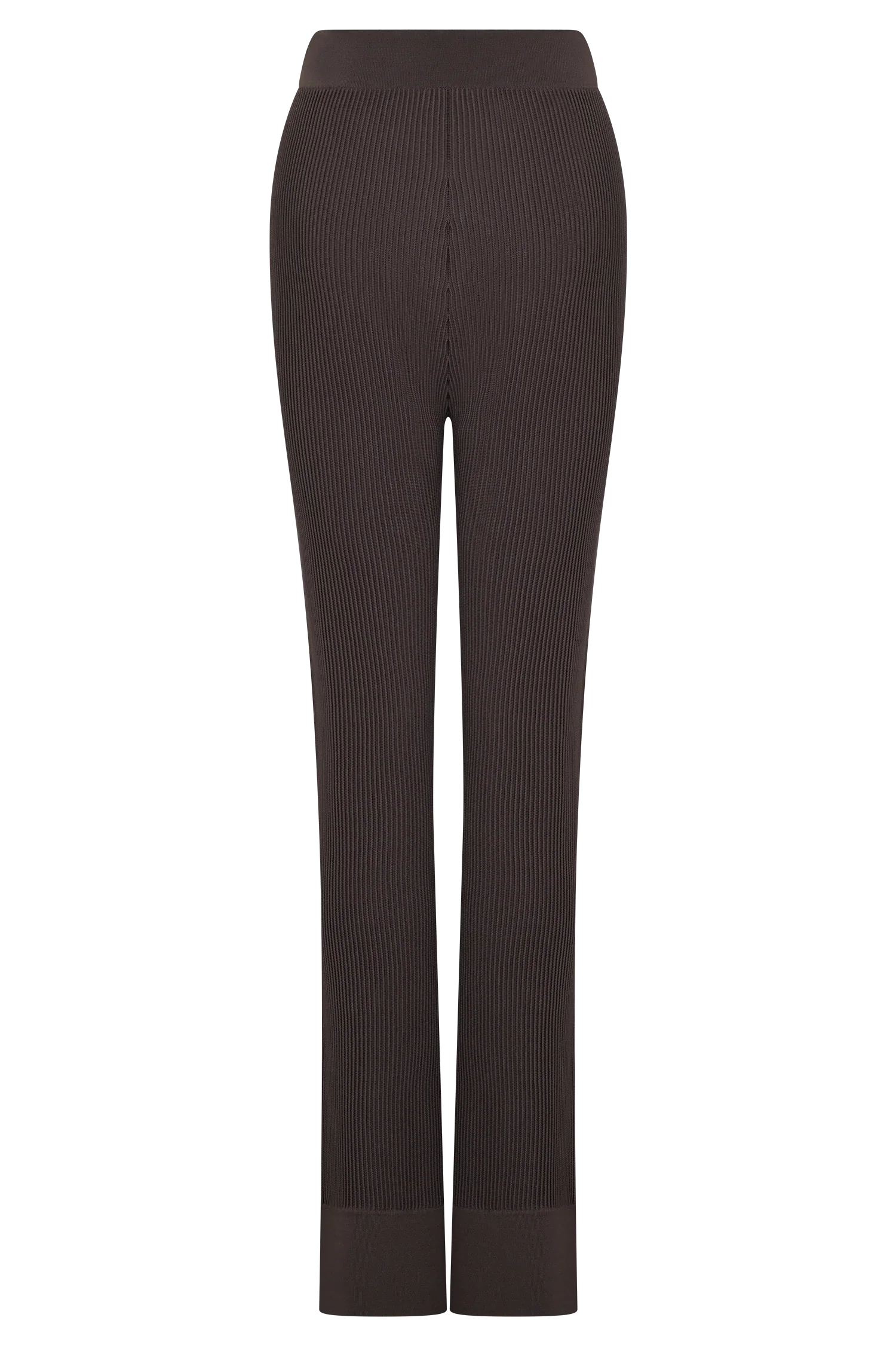 Elodie Ribbed Knit Pants Chocolate