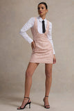 Oxford Pink Boucle Sleeveless Pinafore