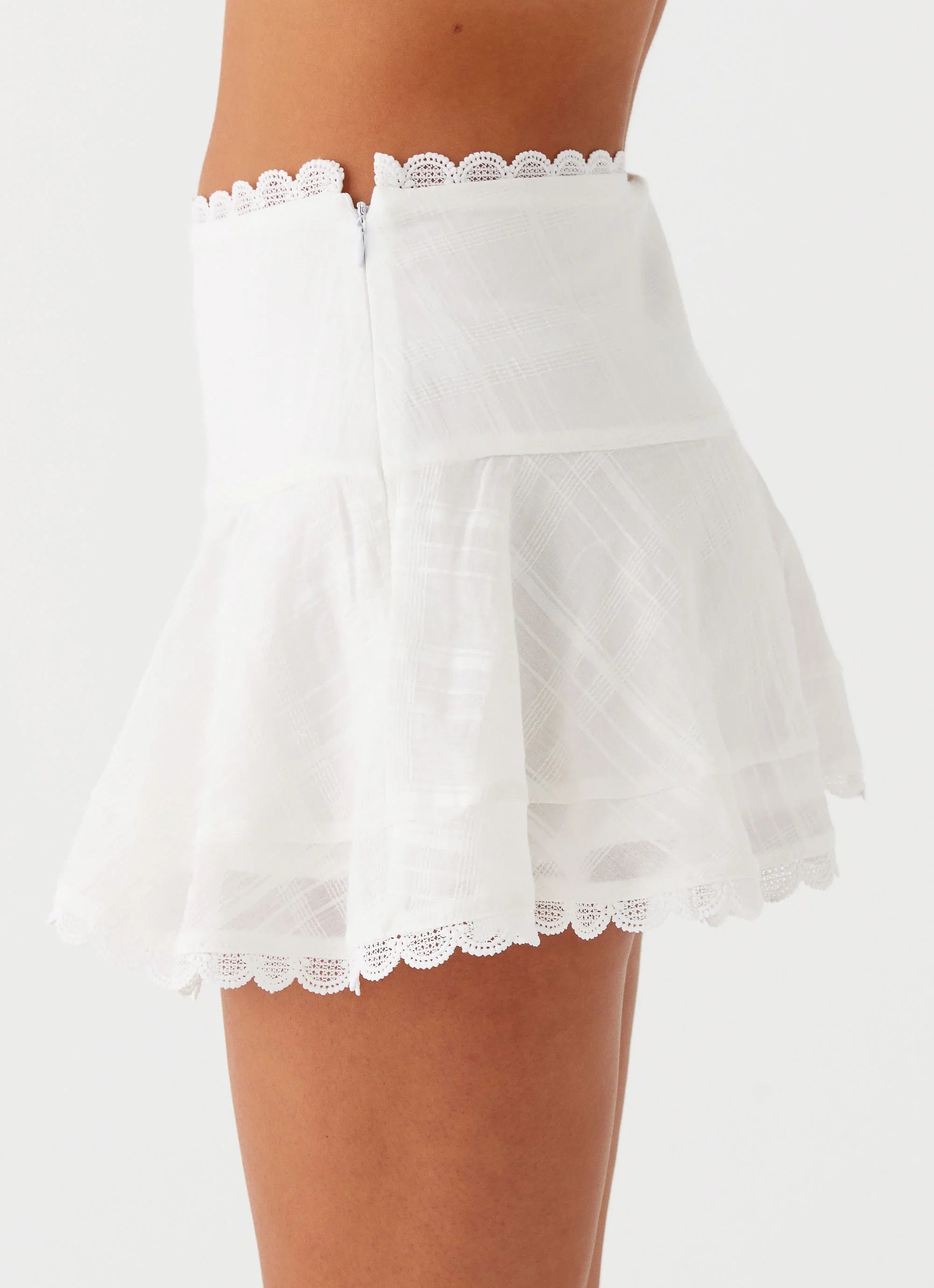 Hundred Percent Mini Skirt White